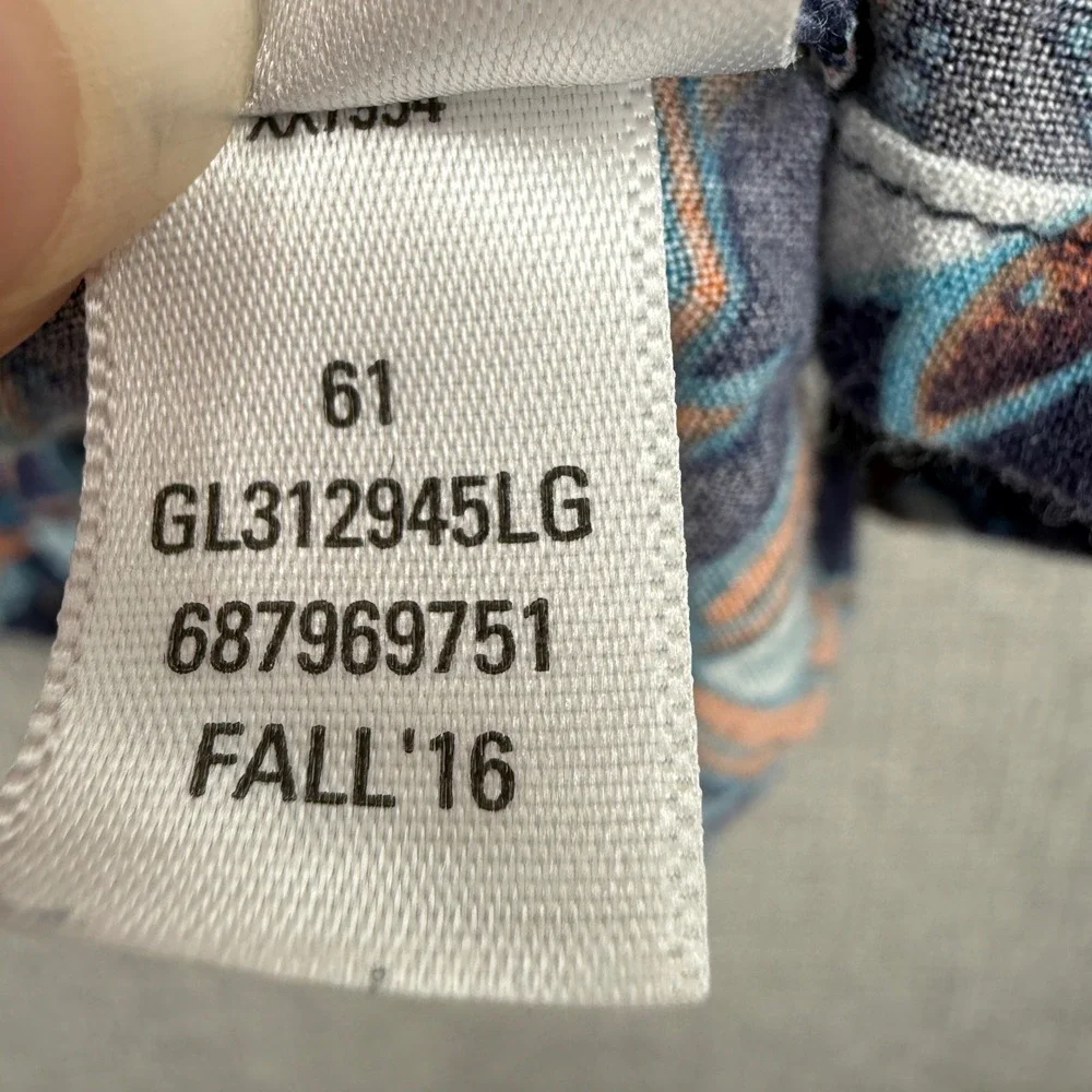 Tucker Tate Girls Blue Orange Floral Print Bell Sleeve Square‎ Neck Dress Size 2